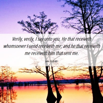 Picture 06 - John 13:20 KJV - Verily, verily, I say unto you, He that receiveth - Bible Verse Picture
