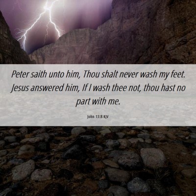 Picture 06 - John 13:8 KJV - Peter saith unto him, Thou shalt never wash my - Bible Verse Picture