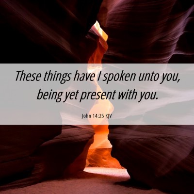 Picture 06 - John 14:25 KJV - These things have I spoken unto you, being yet - Bible Verse Picture