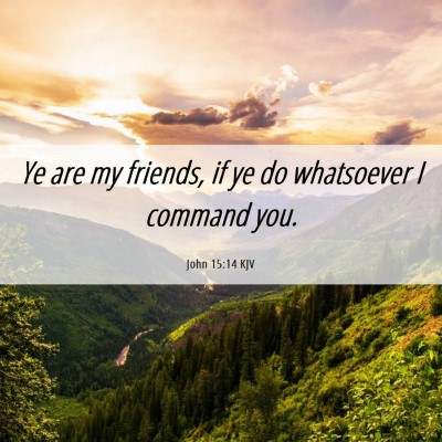 Picture 06 - John 15:14 KJV - Ye are my friends, if ye do whatsoever I command - Bible Verse Picture