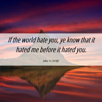 Picture 06 - John 15:18 KJV - If the world hate you, ye know that it hated me - Bible Verse Picture