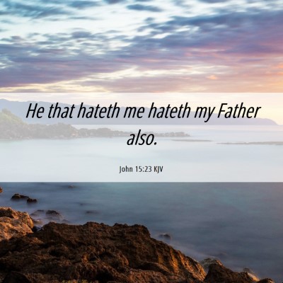 Picture 06 - John 15:23 KJV - He that hateth me hateth my Father - Bible Verse Picture