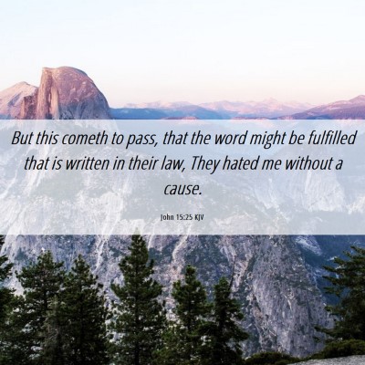 Picture 06 - John 15:25 KJV - But this cometh to pass, that the word might be - Bible Verse Picture