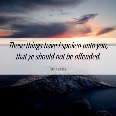 Picture 06 - John 16:1 KJV - These things have I spoken unto you, that ye - Bible Verse Picture