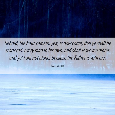 Picture 06 - John 16:32 KJV - Behold, the hour cometh, yea, is now come, that - Bible Verse Picture