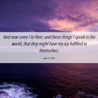 Picture 06 - John 17:13 KJV - And now come I to thee; and these things I speak - Bible Verse Picture