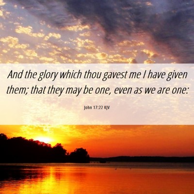 Picture 06 - John 17:22 KJV - And the glory which thou gavest me I have given - Bible Verse Picture