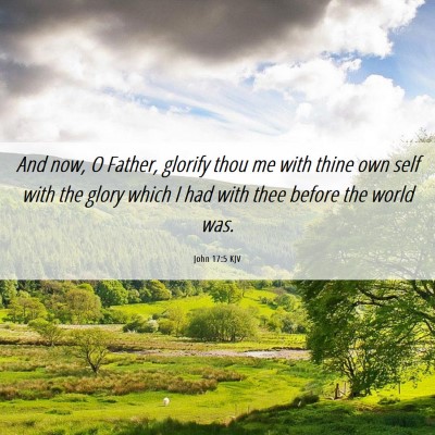 Picture 06 - John 17:5 KJV - And now, O Father, glorify thou me with thine own - Bible Verse Picture