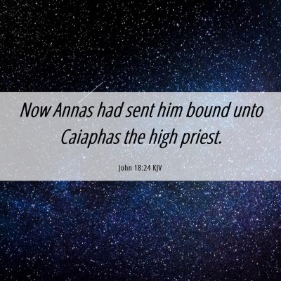 Picture 06 - John 18:24 KJV - Now Annas had sent him bound unto Caiaphas the - Bible Verse Picture