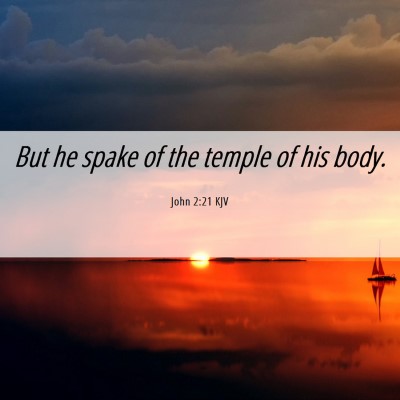 Picture 06 - John 2:21 KJV - But he spake of the temple of his - Bible Verse Picture