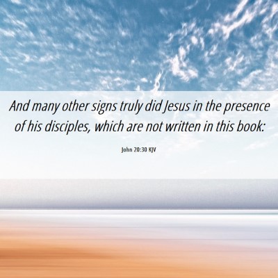 Picture 06 - John 20:30 KJV - And many other signs truly did Jesus in the - Bible Verse Picture