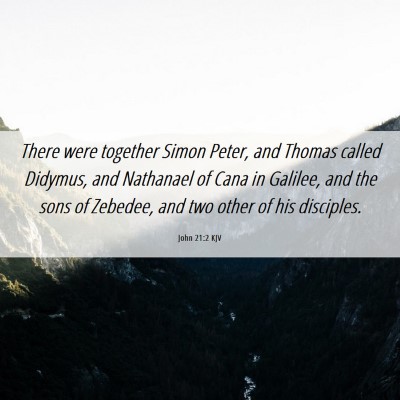 Picture 06 - John 21:2 KJV - There were together Simon Peter, and Thomas - Bible Verse Picture