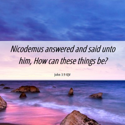 Picture 06 - John 3:9 KJV - Nicodemus answered and said unto him, How can - Bible Verse Picture