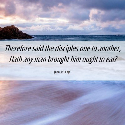 Picture 06 - John 4:33 KJV - Therefore said the disciples one to another, Hath - Bible Verse Picture