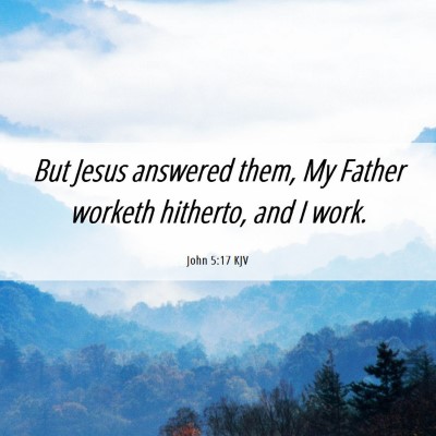 Picture 06 - John 5:17 KJV - But Jesus answered them, My Father worketh - Bible Verse Picture