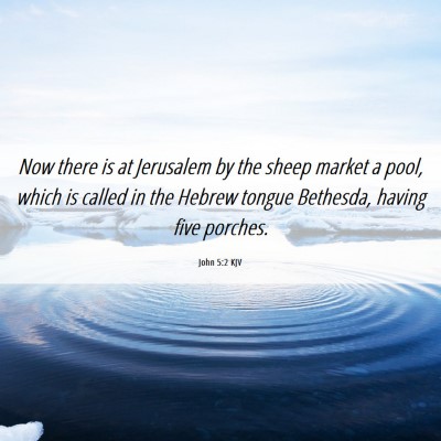 Picture 06 - John 5:2 KJV - Now there is at Jerusalem by the sheep market a - Bible Verse Picture