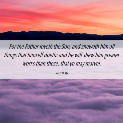 Picture 06 - John 5:20 KJV - For the Father loveth the Son, and sheweth him - Bible Verse Picture