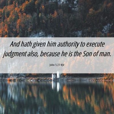 Picture 06 - John 5:27 KJV - And hath given him authority to execute judgment - Bible Verse Picture