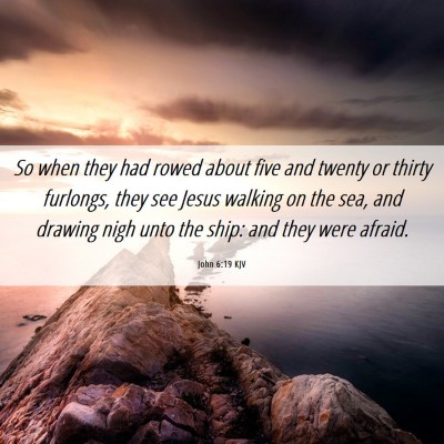 Picture 06 - John 6:19 KJV - So when they had rowed about five and twenty or - Bible Verse Picture