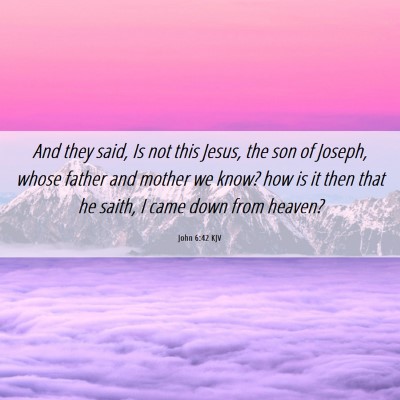 Picture 06 - John 6:42 KJV - And they said, Is not this Jesus, the son of - Bible Verse Picture