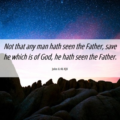 Picture 06 - John 6:46 KJV - Not that any man hath seen the Father, save he - Bible Verse Picture