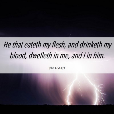 Picture 06 - John 6:56 KJV - He that eateth my flesh, and drinketh my blood, - Bible Verse Picture