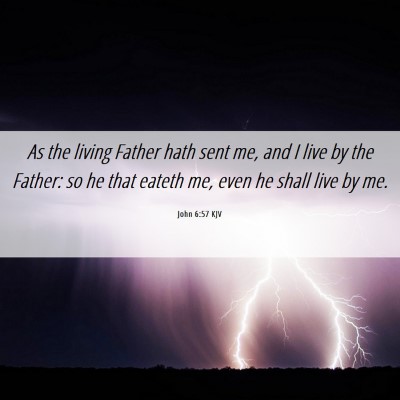 Picture 06 - John 6:57 KJV - As the living Father hath sent me, and I live by - Bible Verse Picture