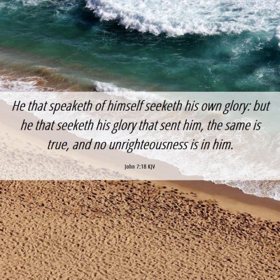 Picture 06 - John 7:18 KJV - He that speaketh of himself seeketh his own - Bible Verse Picture