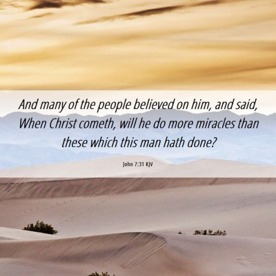Picture 06 - John 7:31 KJV - And many of the people believed on him, and said, - Bible Verse Picture