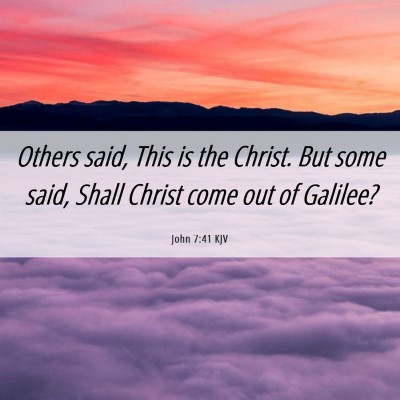 Picture 06 - John 7:41 KJV - Others said, This is the Christ. But some said, - Bible Verse Picture