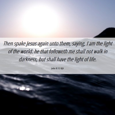 Picture 06 - John 8:12 KJV - Then spake Jesus again unto them, saying, I am - Bible Verse Picture