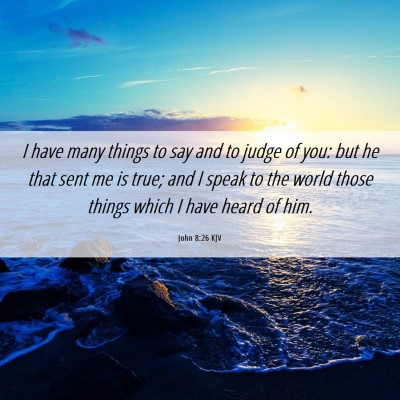 Picture 06 - John 8:26 KJV - I have many things to say and to judge of you: - Bible Verse Picture
