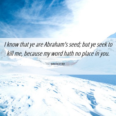 Picture 06 - John 8:37 KJV - I know that ye are Abraham's seed; but ye seek to - Bible Verse Picture