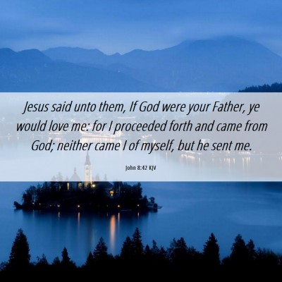 Picture 06 - John 8:42 KJV - Jesus said unto them, If God were your Father, ye - Bible Verse Picture