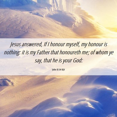 Picture 06 - John 8:54 KJV - Jesus answered, If I honour myself, my honour is - Bible Verse Picture