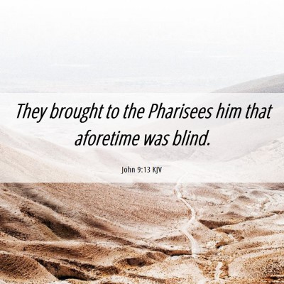 Picture 06 - John 9:13 KJV - They brought to the Pharisees him that aforetime - Bible Verse Picture