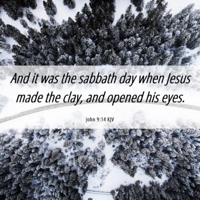 Picture 06 - John 9:14 KJV - And it was the sabbath day when Jesus made the - Bible Verse Picture
