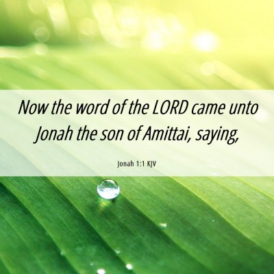 Picture 06 - Jonah 1:1 KJV - Now the word of the LORD came unto Jonah the son - Bible Verse Picture