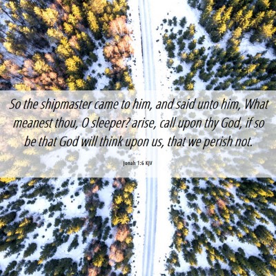 Picture 06 - Jonah 1:6 KJV - So the shipmaster came to him, and said unto him, - Bible Verse Picture