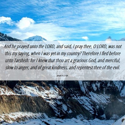 Picture 06 - Jonah 4:2 KJV - And he prayed unto the LORD, and said, I pray - Bible Verse Picture