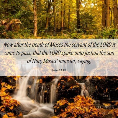 Picture 06 - Joshua 1:1 KJV - Now after the death of Moses the servant of the - Bible Verse Picture