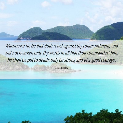 Picture 06 - Joshua 1:18 KJV - Whosoever he be that doth rebel against thy - Bible Verse Picture