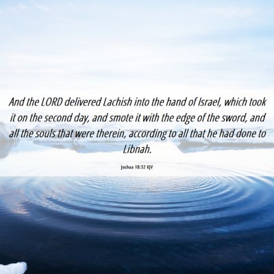 Picture 06 - Joshua 10:32 KJV - And the LORD delivered Lachish into the hand of - Bible Verse Picture