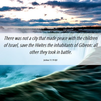 Picture 06 - Joshua 11:19 KJV - There was not a city that made peace with the - Bible Verse Picture