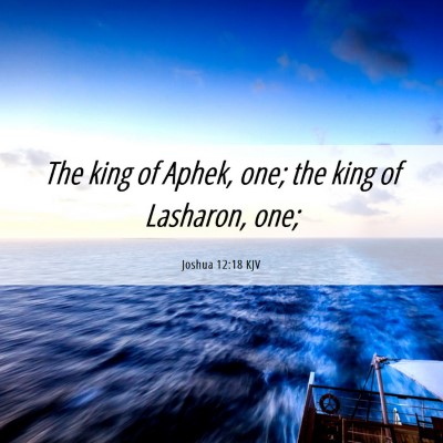 Picture 06 - Joshua 12:18 KJV - The king of Aphek, one; the king of Lasharon, - Bible Verse Picture