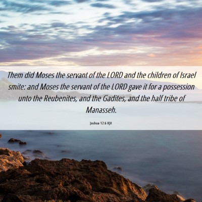 Picture 06 - Joshua 12:6 KJV - Them did Moses the servant of the LORD and the - Bible Verse Picture