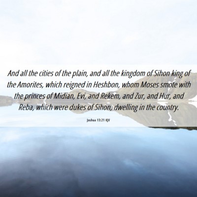 Picture 06 - Joshua 13:21 KJV - And all the cities of the plain, and all the - Bible Verse Picture
