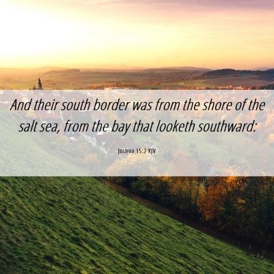 Picture 06 - Joshua 15:2 KJV - And their south border was from the shore of the - Bible Verse Picture