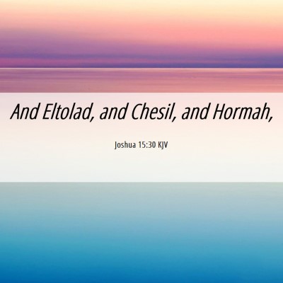Picture 06 - Joshua 15:30 KJV - And Eltolad, and Chesil, and - Bible Verse Picture