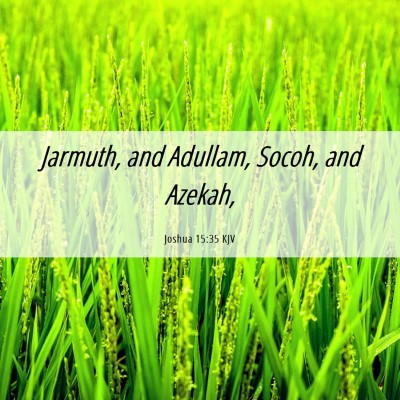 Picture 06 - Joshua 15:35 KJV - Jarmuth, and Adullam, Socoh, and - Bible Verse Picture
